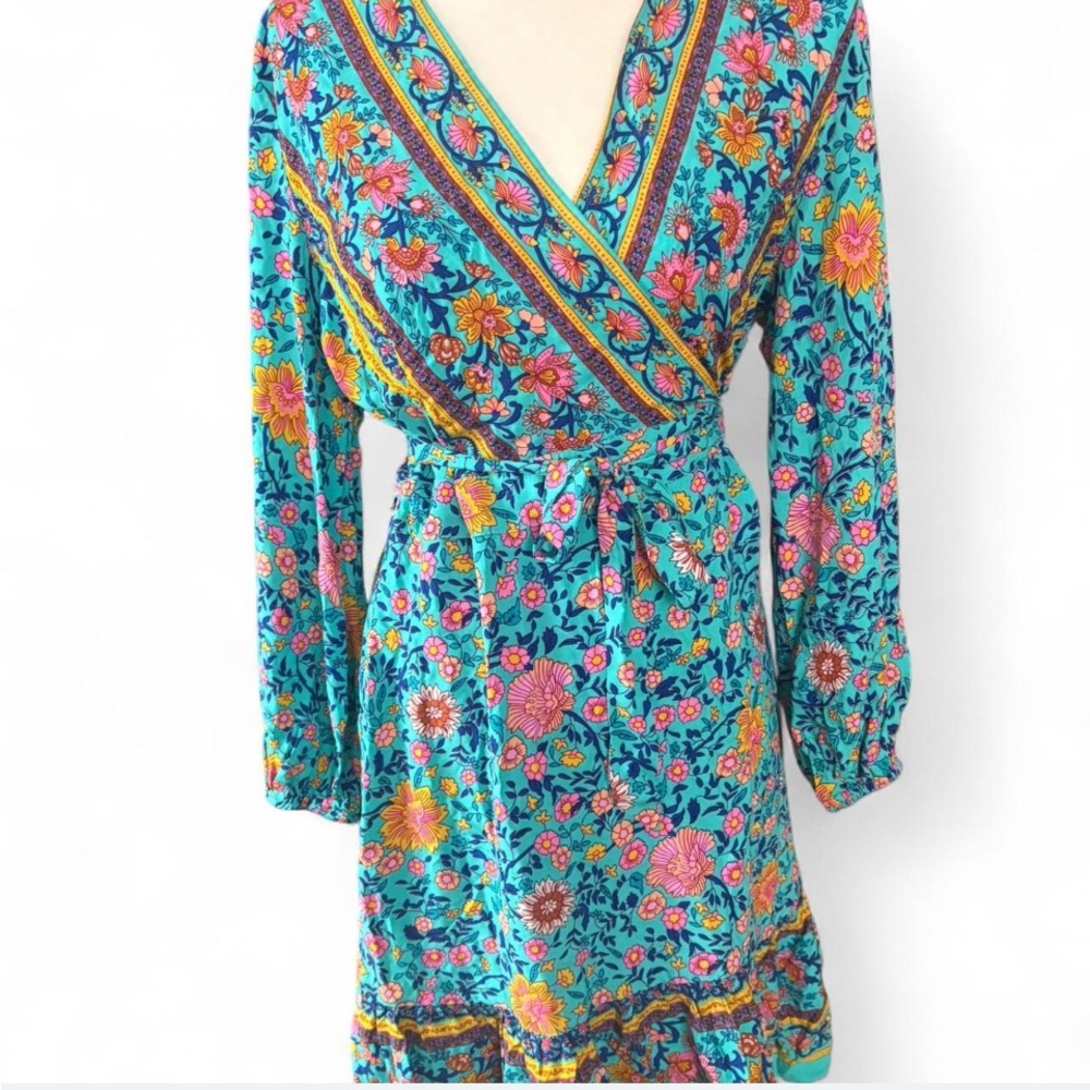 Floral Blue Mini Dress